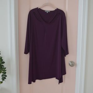 EUC Kate & Mallory Purple Criss Cross Cut Out Top